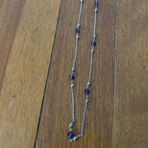 Amethyst & sterling silver beads Maine designer